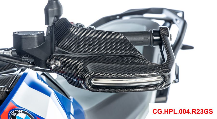 BMW R1300GS Guardamanos de carbono grandes con aberturas para intermitentes